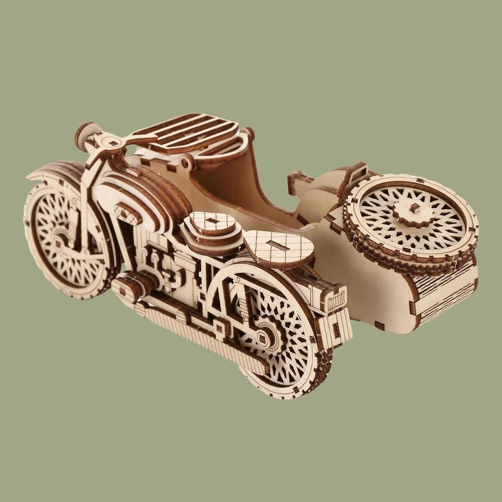 Retro Tricycle DIY Car Model 3D Wooden Puzzle, Toy Model Making Tool Kit, Educational Toy Car Series, Creative Gift