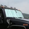 DIYUCAR Windshield Sunshade for Hummer H2 Blackout Front Car Sunshade for Car Sun UV Car Custom Easy Installation with Hummer (2003-2007), Sunshade,
