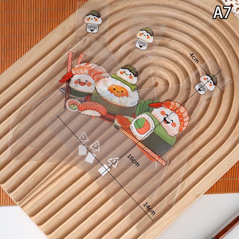 50Pcs Lovely Cartoon Japenese Triangle Rice Ball Packaging Bag Nori Onigiri Sushi Bag Sushi Making Mold Bento Accessories
