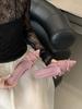 Fashion Fashion Butterfly-Knot Ladies Thin Heels Shoes Pointed Toe Pumps Slides Footwear Women Medium Heels Female Slippers Mules 2025