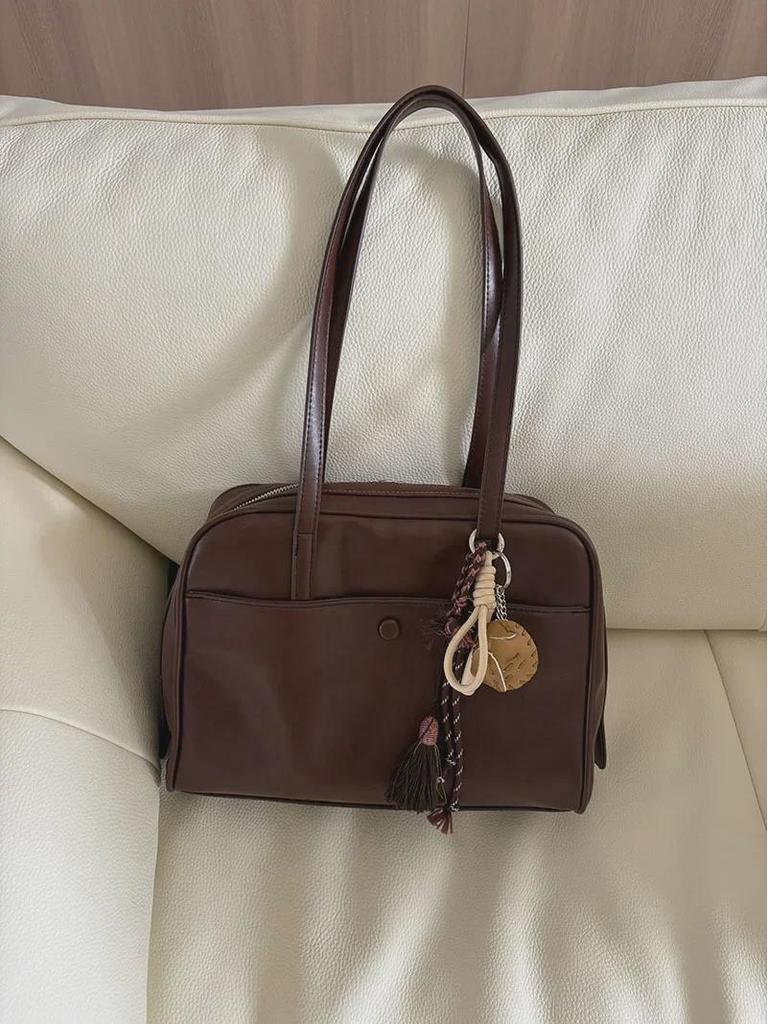 Korean Retro 2025 Women's Commuting Large Capacity Tote Bag