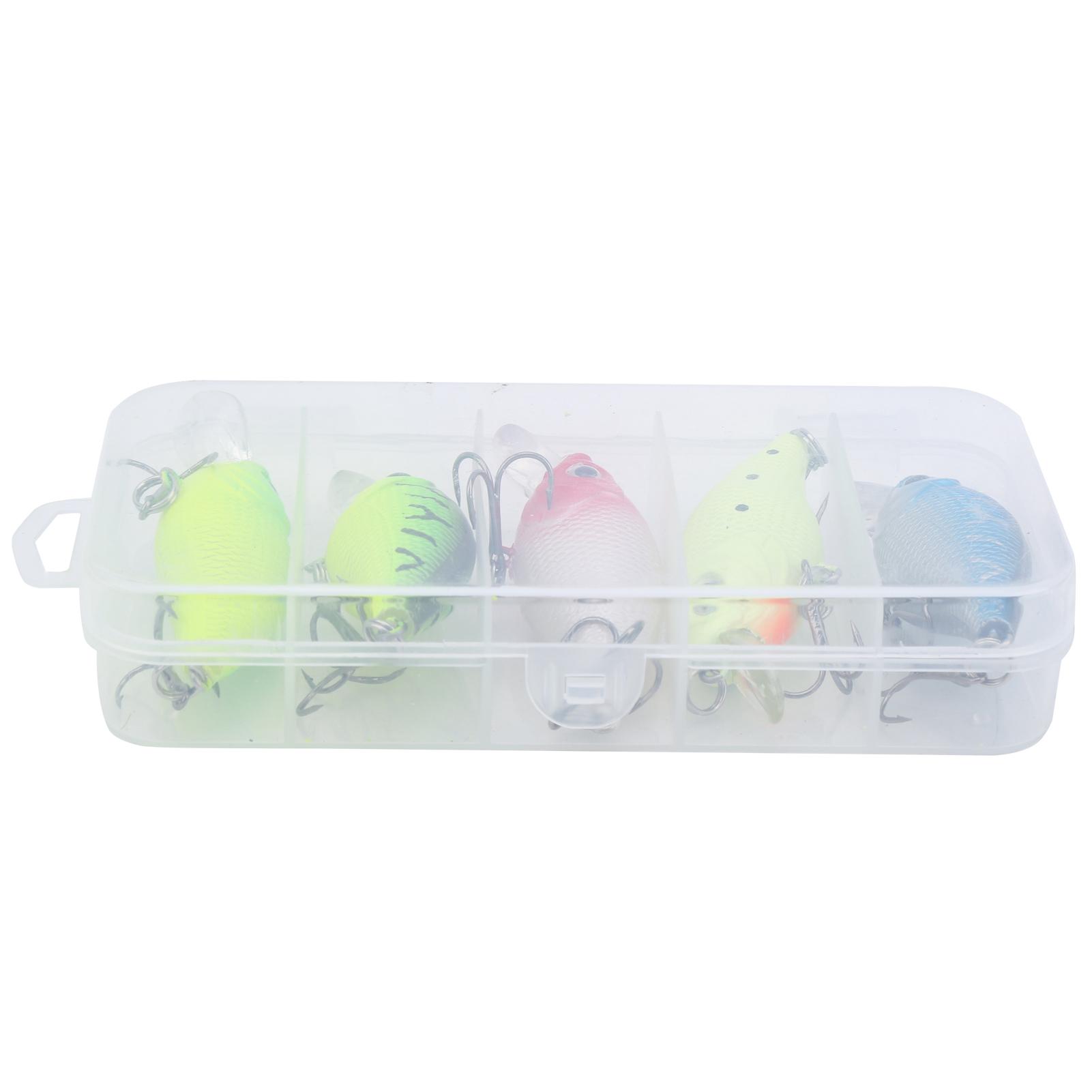 

5Pcs Fishing Lure Set Artificial Colorful Little Fat Fish Bait Kit Fishing Accessory