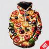 Men's Clothing 3D Printed Funny Food Pizza Hoodie Men's Streetwear Men's Oversized Hoodie Pullover Men's Autumn Hoodie