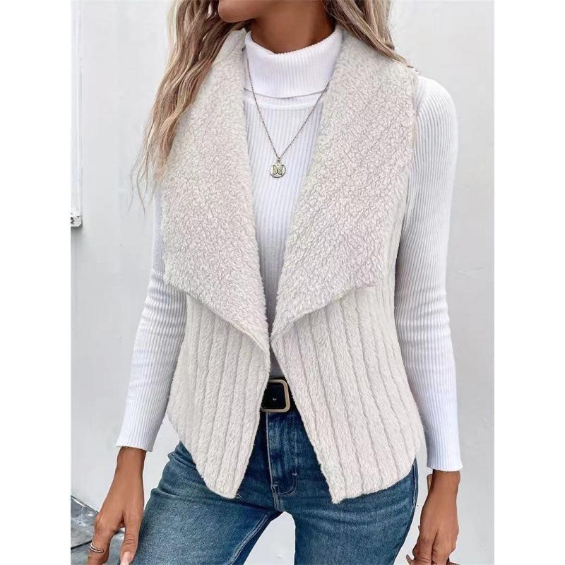 Autumn and winter new fashionable casual simple sleeveless versatile vest jacket for women