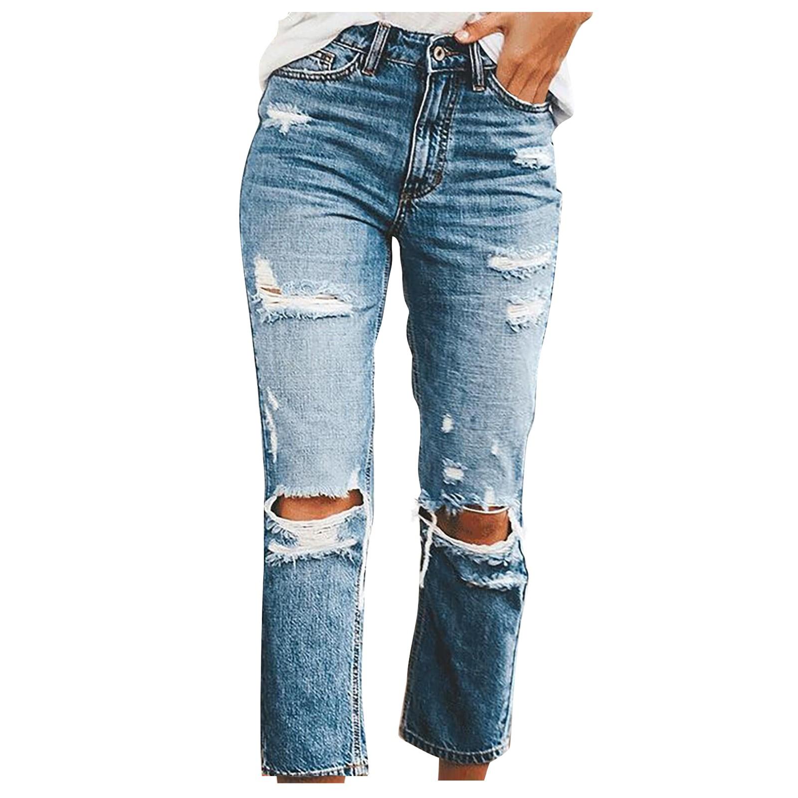 

(SU)Женские однотонные джинсы с низкой талией и расклешенными брюками, модные брюки