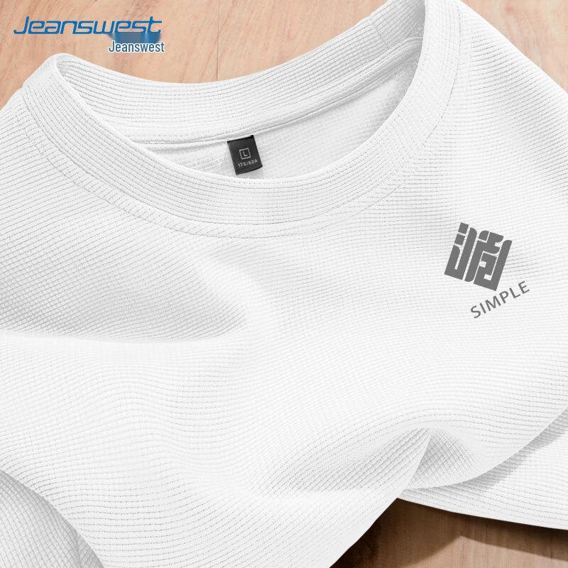 

Jeanswest Men s Casual Waffle Knit Long-Sleeve T-Shirt 4XL