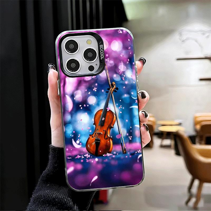 Violin Music Soft Phone Case for iPhone 15 16 17 Pro Max 17Air 16E 14 Plus 13 12 Mini Shockproof Cover Back Shell
