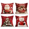 Winter Retro Christmas Pillowcase Bedroom Sofa Cushion Cover 100% Polyester Living Room Cushion Pillowcase Home Decor 45X45Cm