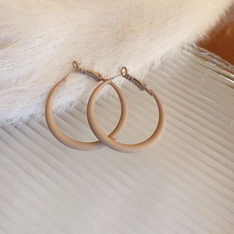 Silbernadel Leopard Harz Geo Runde Ohrringe, Retro Myer Stil, Nischen Design für Frauen