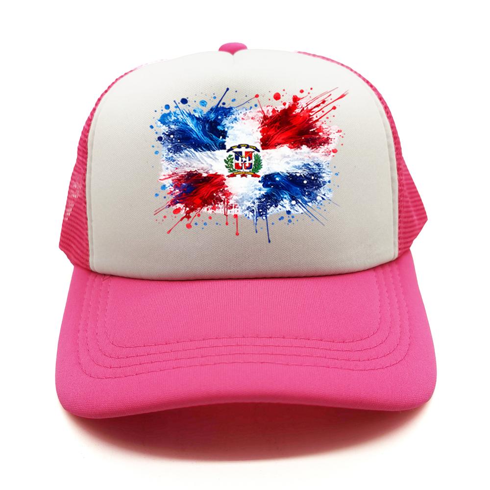 Dominican Republic Flag Baseball Cap Unisex Adjustable Mesh Hat Breathable DR Dominican Trucker Caps