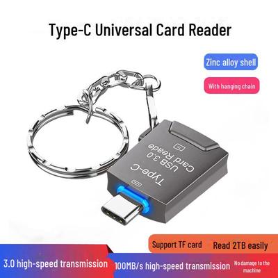USB 3.0 Yüksek Hızlı OTG Tip-C Hafıza Kart Okuyucu, 2 TB'a Kadar TF Kartlarını Destekler