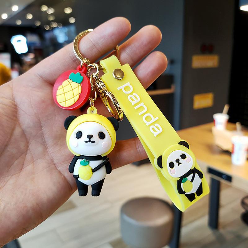 Adorable Cartoon Astronaut Keychain Silicone Keyring Cute Bag Charm