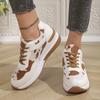 New Round Toe Thick Sole Lightweight Casual Fashion Walking Shoes Lace Up Comfortable Spring Running Sneakers  De Mujer