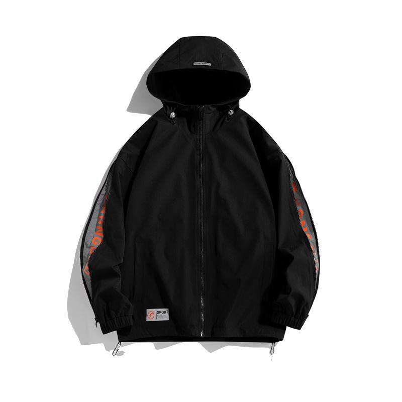 

Куртка с капюшоном мужская весна и осень новая корейская бейсбольная форма с открытыми плечами модный кардиган топы куртка мужская одежда 4XL