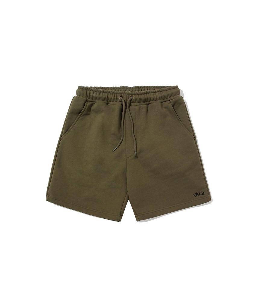 YALE [Onemile Wear] Small Arch Sweat Shorts Khaki