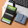 Real Leather Card Holder for Women Short Style Small Purse Integrated Design Multi-cards Slots Money Thin Wallet