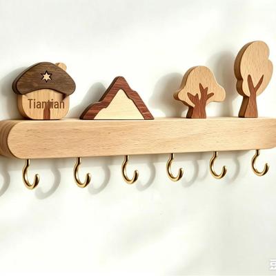 Key Storage Rack: No-Drill Wall-Mounted Hook for Entryway Decor