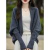 Women's Designer Cocoon Knit Cardigan with Batwing Sleeves - Autumn 2026 Collection