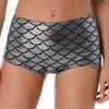 Women's Fish Scale Performance Shorts: Shiny Sequin-like Clubwear for Pole Dance, Mermaid Costume & Festive Swimwear