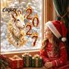Static Glass Window Cling 2027 Year of Goat Cling, Golden?White Zodiac Festive Home Decoration Sticker, Lunar New Spring Festival Decor for