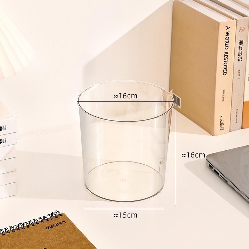 Transparent Trash Can - Large Household Unsealed Flower-shaped Trash Bin - Tall Office Room Garbage Can - Paper Basket