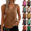 Sleeveless V Neck Tank Top for Women Lightweight Casual Loose Fit Summer Blouse Soft Breathable Fabric