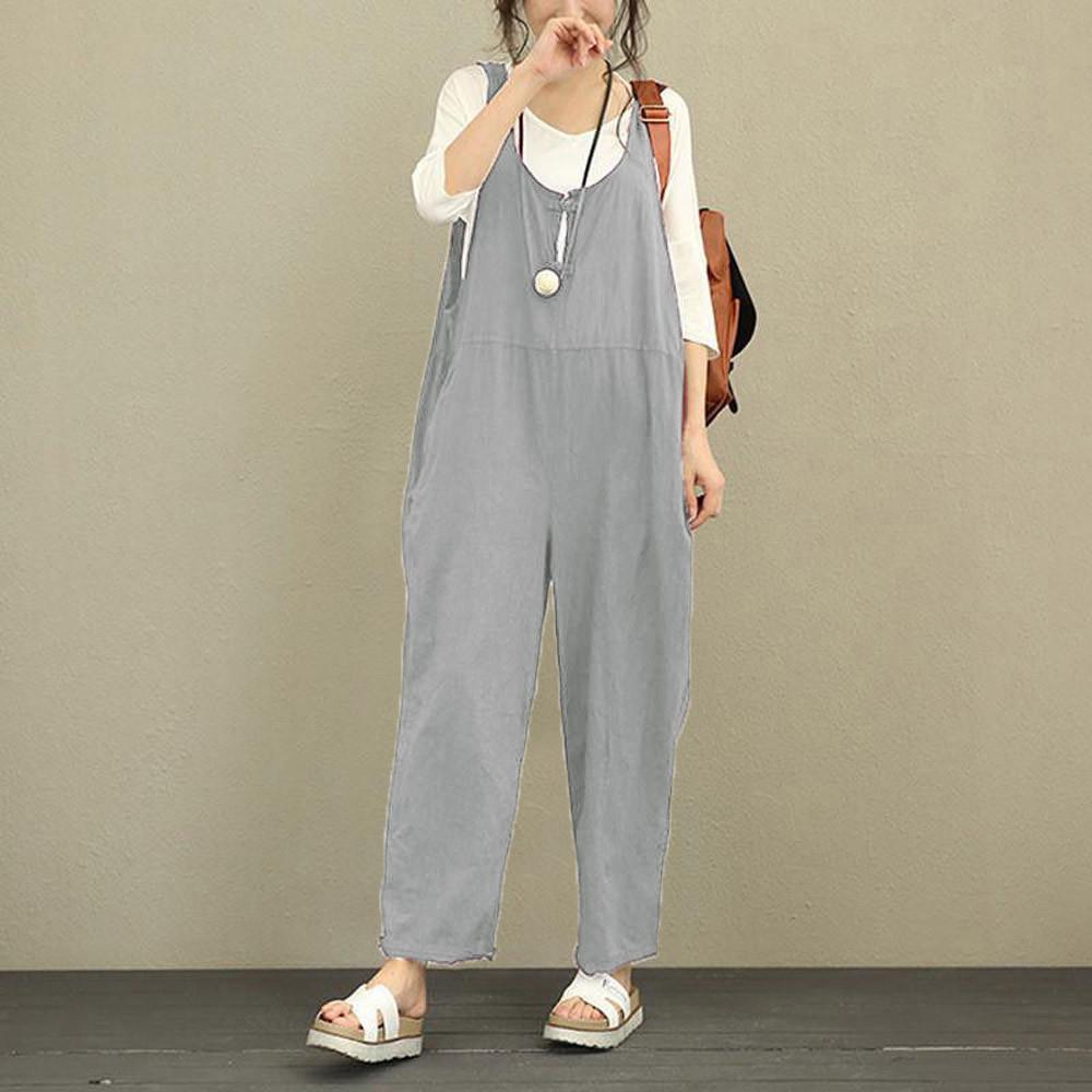 loose cotton dungarees
