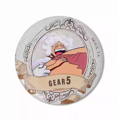 

1pc Officially Licensed One Piece LUFFY Round Dual Flash Badge GEAR 1-5 Collectible and Decorative Anime Collectible Gift