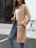 2024 Autumn/Winter V-neck Knitted Cardigan: European & American Women's Loose Solid Color Sweater Fashion.