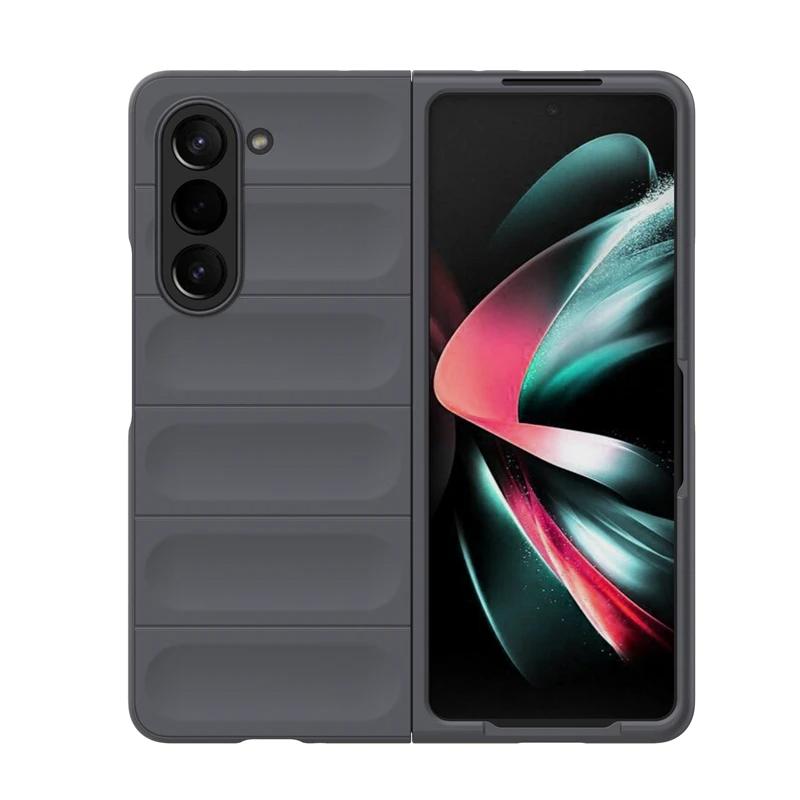 For Samsung Galaxy Z Fold5 4 3 5g Back Cover Phone Case Soft Liquid Silicone Anti-fall Shockproof Armor Protect Funda Coque