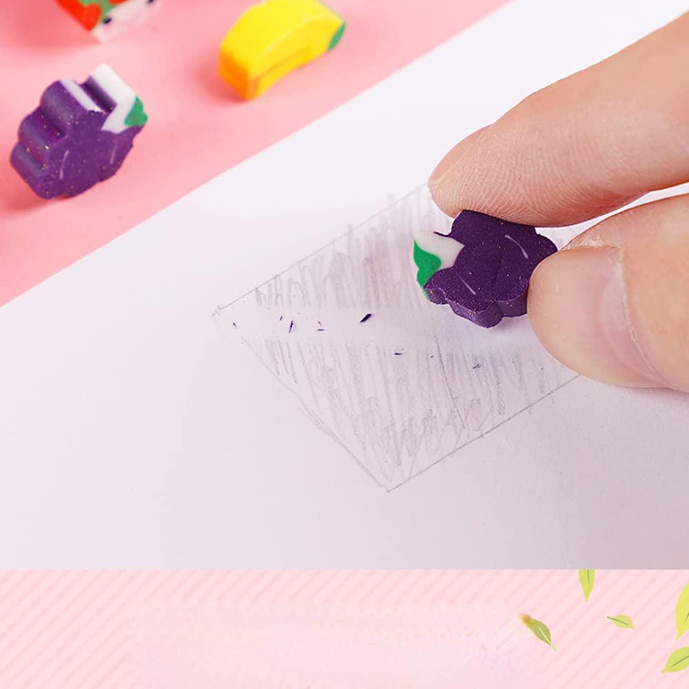 Itisyou Kneaded Mini Funny Cute Fruit Gourmet Shaped 100 Pieces Eraser, Eraser, Eraser, Eraser, Stationery, Eraser,