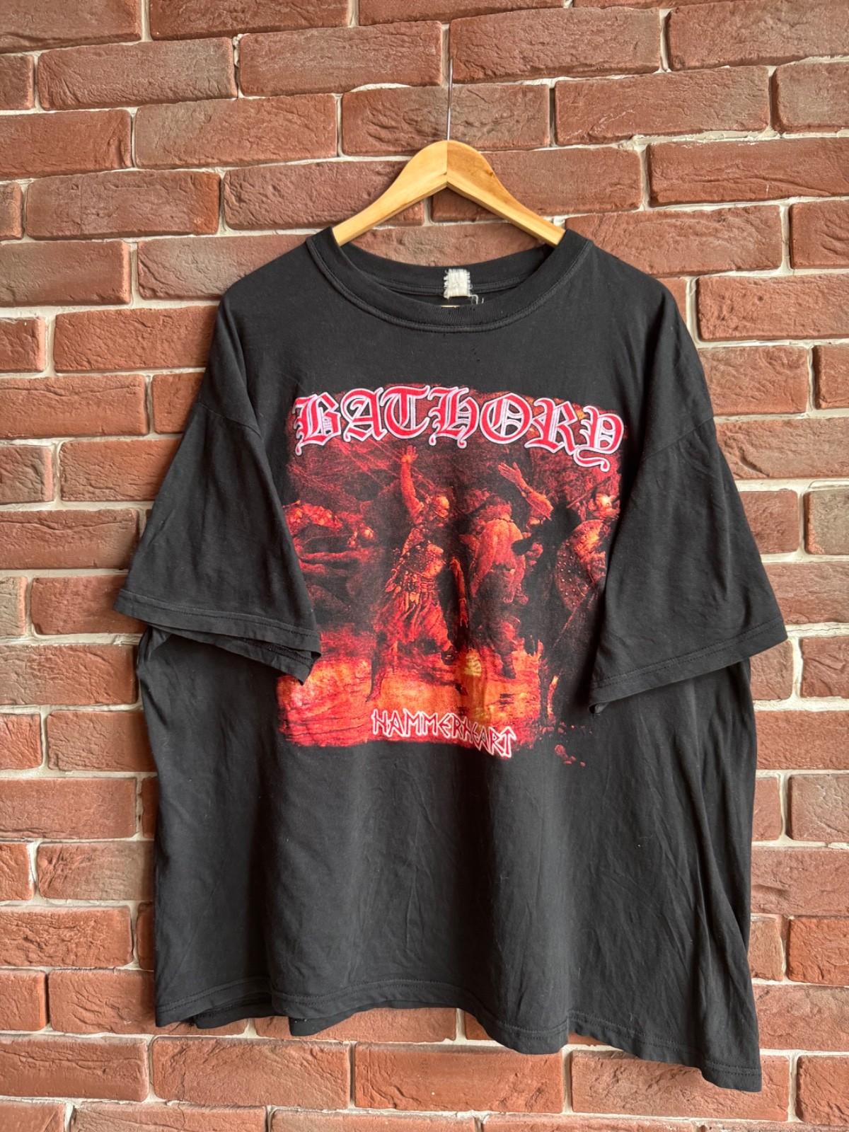 Bathory Vintage 90s Hammerheart Black Metal Band Tee 666 xl Unisex T-Shirt XXL