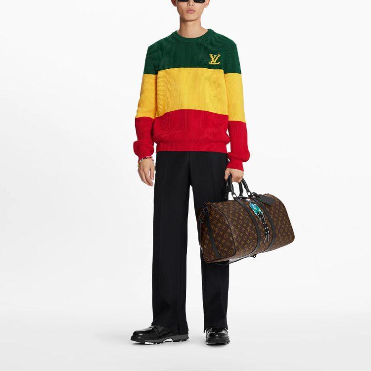 Louis Vuitton Gebraucht 2010er Logo Intarsia Strickpullover 1A8OZN