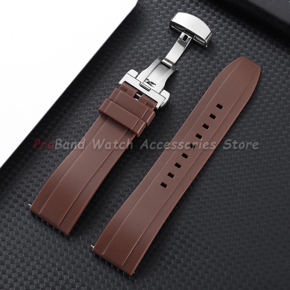 18mm 20mm 22mm 24mm Silikon-Uhrenarmband für Omega für Seiko Armband Wasserdichtes Gummi-Uhrenband Schnellverschluss Herrenarmband