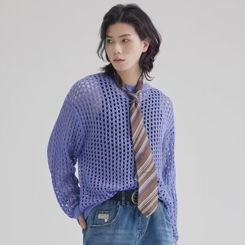 2023 Unisex Casual Hollow Design Round Neck Sweater