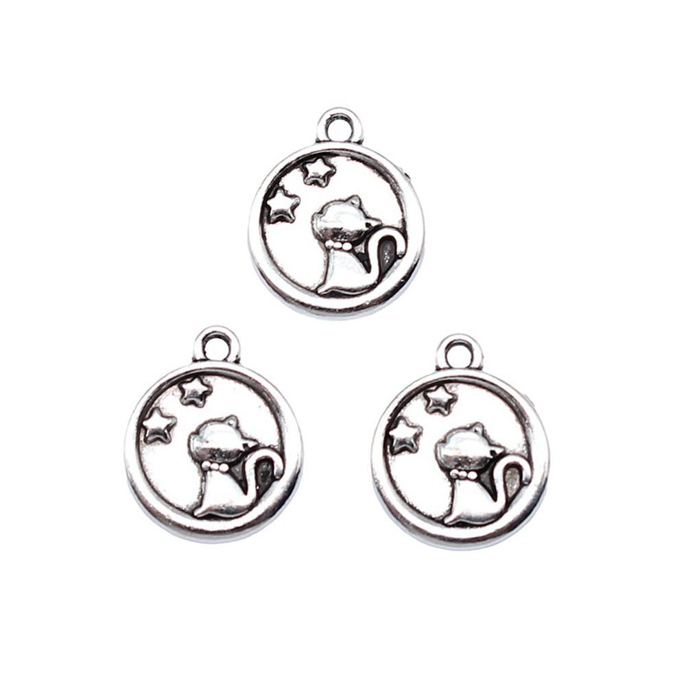 Charms Cat Pendants Heart Alloy Crafts For DIY Jewelry Making Accessories