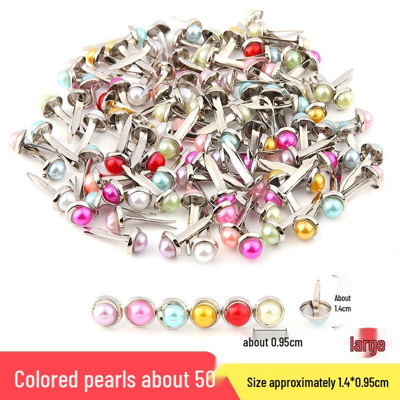 Colorful Children's Handmade Double-Legged Split Brad Nails for DIY Decoration