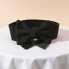 Elegant Bowknot Waist Straps Solid Color Elastic Waist Belt Wide Adjustable Dress Belt For Dress Decorate Clothes Accessories