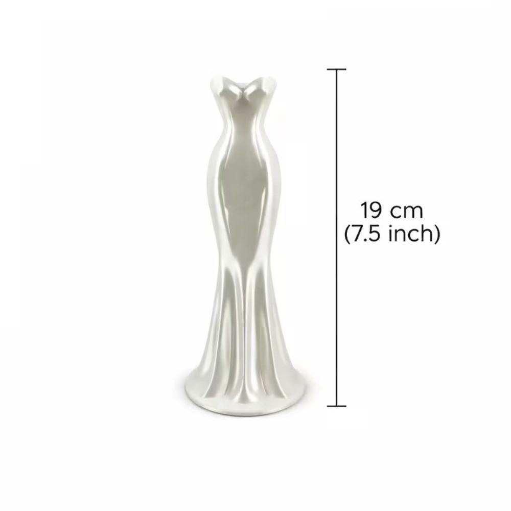 Gown-Shaped Elegant Dress Vase Twisted Design Decorative Vase  Home Desktop Decorations