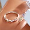 Shiny Natural Zircon Big Hoop Earrings For Women Wedding Jewelry New Design  Rose Gold Color Fine Daily Dangle Earrings