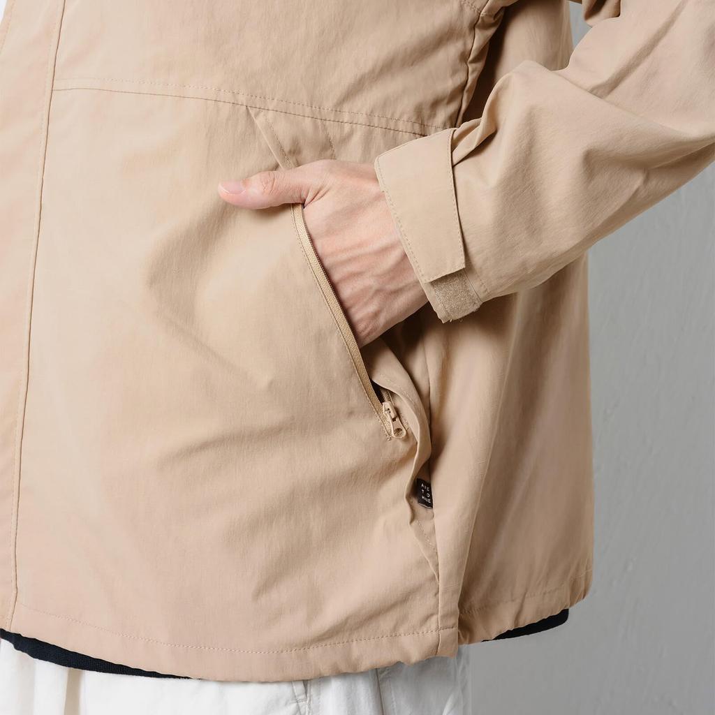 Ametohare Mountain Parka Stand Jacket Dark AH-1010 Water-Repellent (JP, Alphabet, Small, Beige)