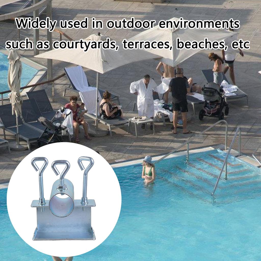 Sonnenschirmständer und Ringe Sonnenschutzbefestigung für Balkongeländer mit hochfesten Materialien für Garten-Terrassenumgebungen