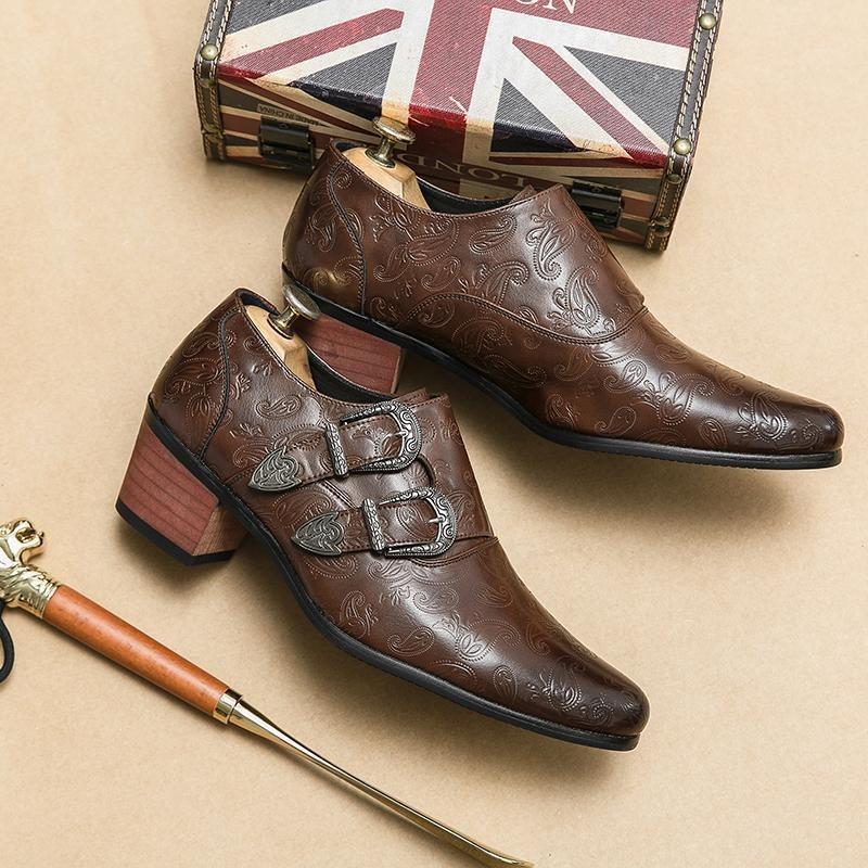 Große Größe hohe Absatzhöhe spitz Herrenstiefel Artikelnummer Lederschuhe Schuhgröße
