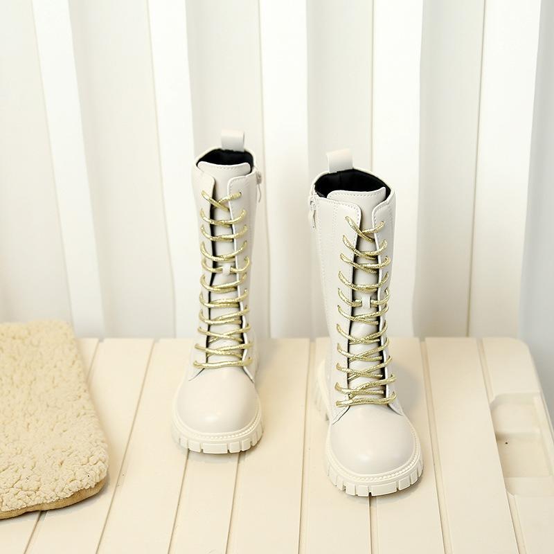Kinderschuhe - Neue Stil Hohe Stiefel mit Anti-Rutsch-Sohlen - Mädchenschuhe