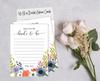 Inkdotpot Advice For The BrideA  CardsA  Set Of 50A  FloralA  Bridal Shower Activity
