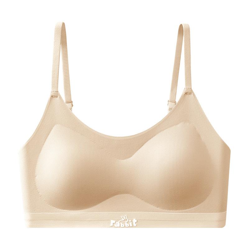 Langsha Girls Underwear Girls Junior High School Development Period High School Sports Shock-proof Thin Shoulder Strap Vest Teen Bra