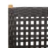 Garden Chairs 2 pcs Black Solid Acacia Wood and Poly Rattan