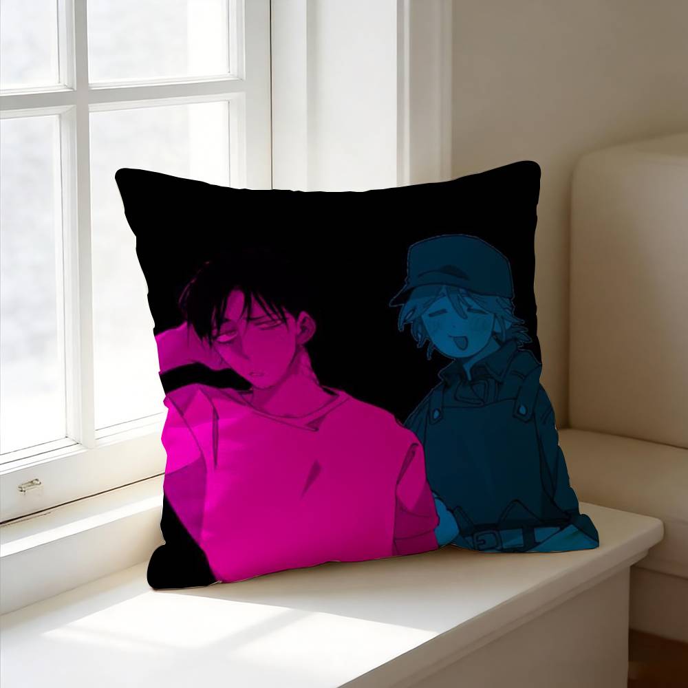 BL Romance Manga M-Mr. AS Farm  Pillow Case Square Double-Sided Sofa Cushion Cover Bedroom Bedside Pillow