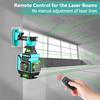 Renkissy 4x360° Laser Level, 16-Line Green Laser, Automatic Leveling, High-Brightness Laser Level with Remote Control, Bluetooth Connectivity (2 Batte