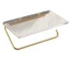 Qiaomeiren Wall-Mounted Acrylic Toilet Paper Holder with Shelf